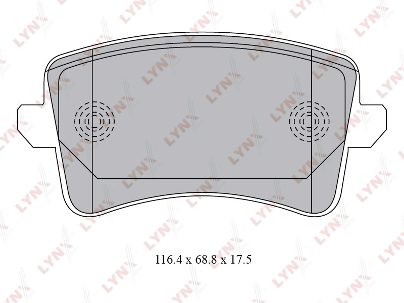 Комплект дисковых тормозных колодок LYNXAUTO BD1223