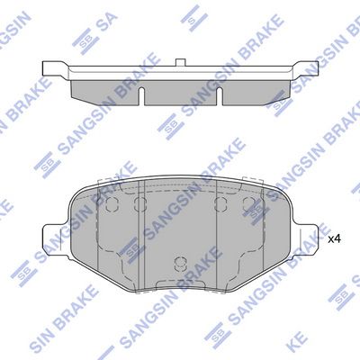 Колодки тормзад SANGSIN SP1621