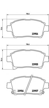 Колодки тормпер BREMBO P83103