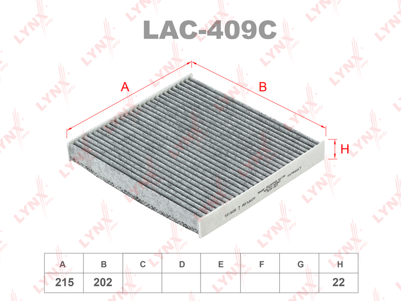 Салонный фильтр LYNXAUTO LAC409C
