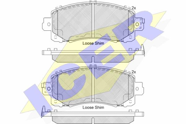 Колодки тормозные дисковые ICER ICER 182313