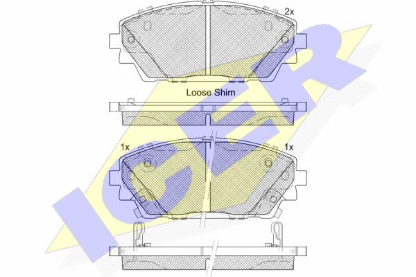 Колодки тормозные дисковые ICER ICER 182364