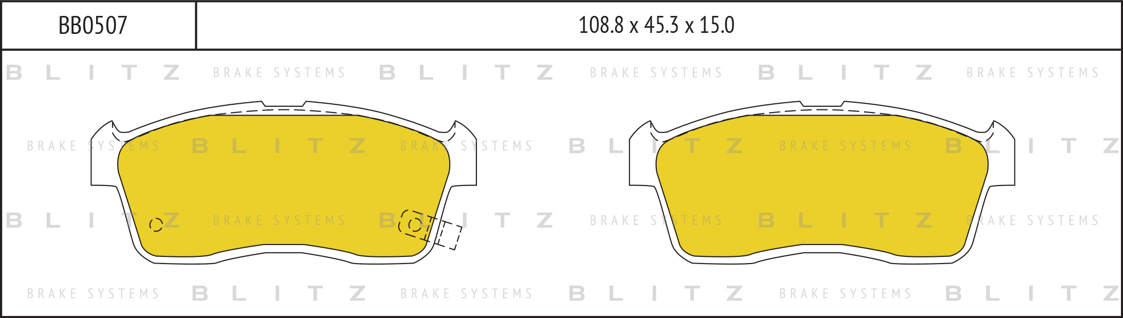 Колодки тормозные дисковые передние BLITZ BB0507