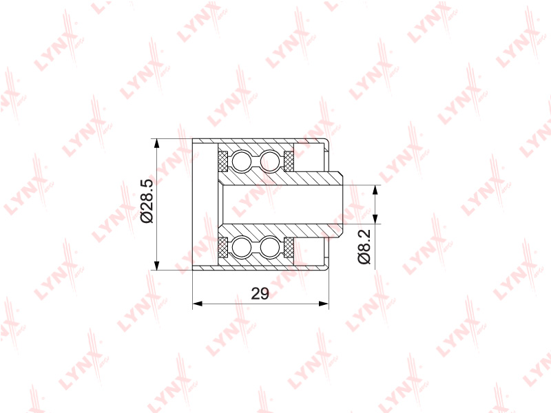 Ролик обводной ремня ГРМ LYNXAUTO PB3105