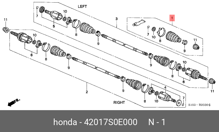 ПЫЛЬНИК ШРУСА HONDA 42017S0E000