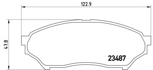 Комплект тормозных колодок дисковый тормоз BREMBO P54028
