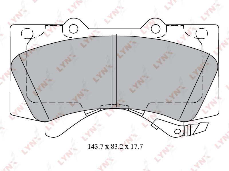 КОЛОДКИ ТОРМОЗНЫЕ LYNXAUTO BD7580