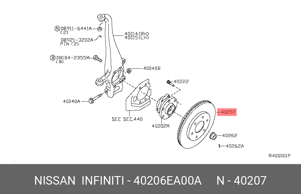 Тормозной диск NISSAN 40206EA00A