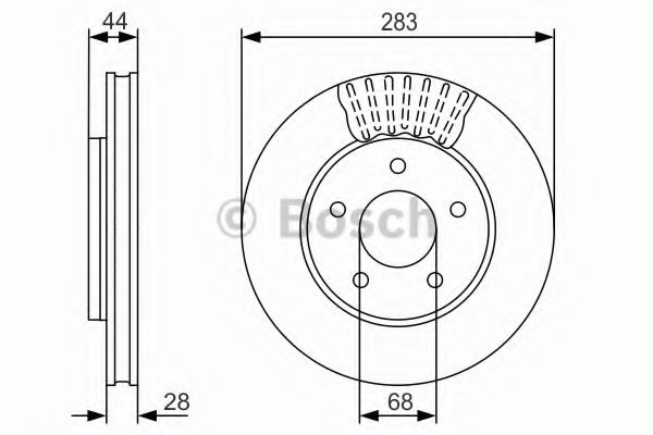 Тормозной диск BOSCH 0986479091