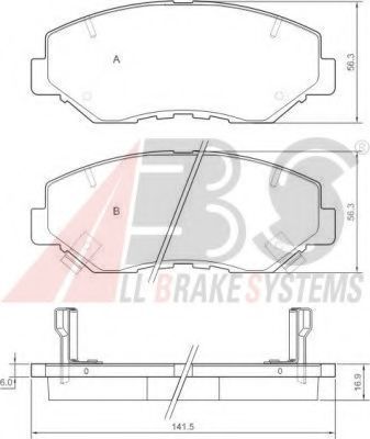 Колодки тормозные дисковые ABS 37424