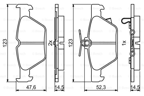 Колодки тормзадн BOSCH 0986494836