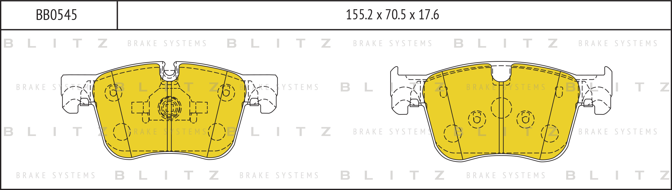 Колодки тормозные дисковые передние BLITZ BB0545