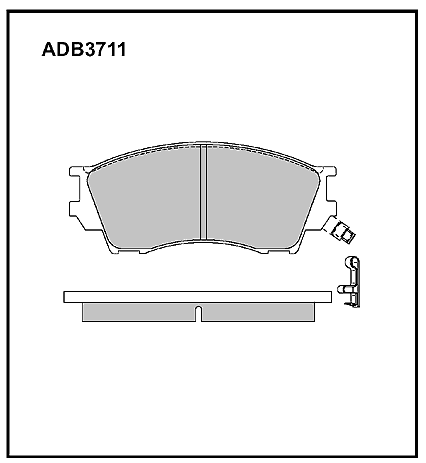 Комплект тормозных колодок дисковый тормоз ALLIED NIPPON ADB3711