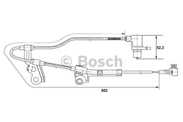 Датчик вращения колеса [ABS] пер BOSCH 0265006676