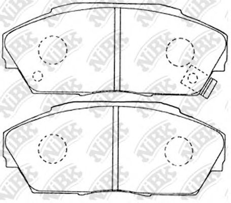 Комплект дисковых тормозных колодок NIBK PN8162