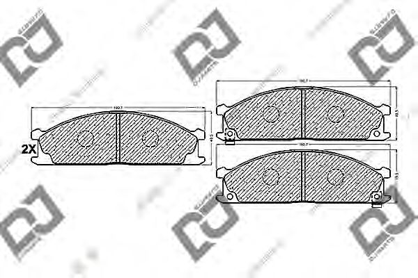 КОЛОДКИ ТОРМОЗНЫЕ ДИСКОВЫЕ DJ PARTS BP1028