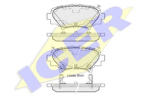 182169_ колодки дисковые задние Mazda 3 15/20 ICER 182169