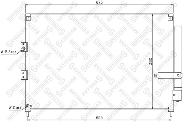 10-45172-SX_=HD5223 [80110SNBA41] радиатор конд Honda Civic VII 14i 16V 05 STELLOX 1045172SX