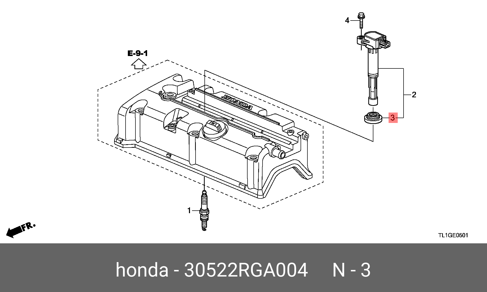 БОЛТ КРЕПЛЕНИЯ ТОПЛИВНОЙ МАГИСТРАЛИ HONDA 30522RGA004