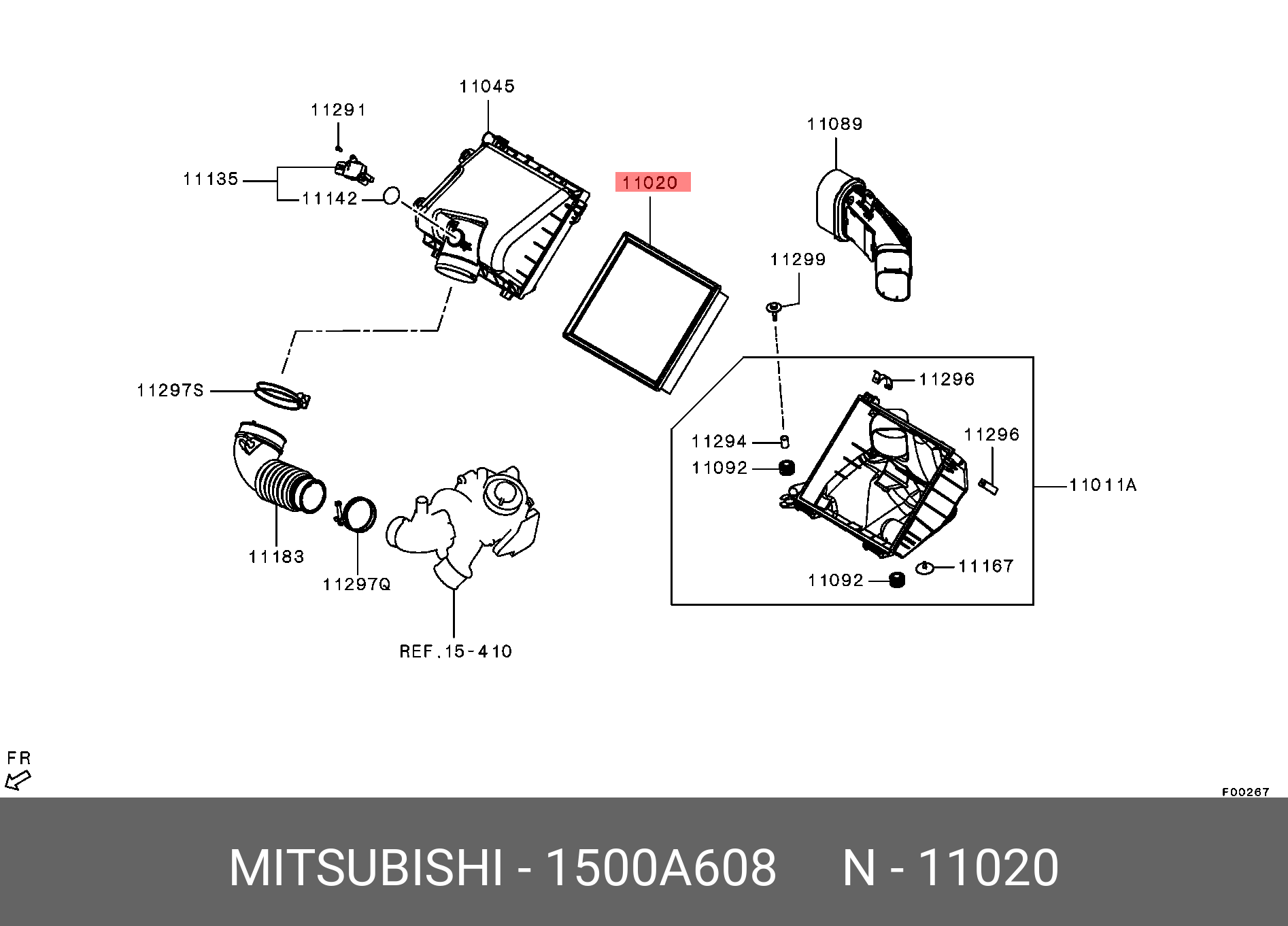 Воздушный фильтр MITSUBISHI 1500A608