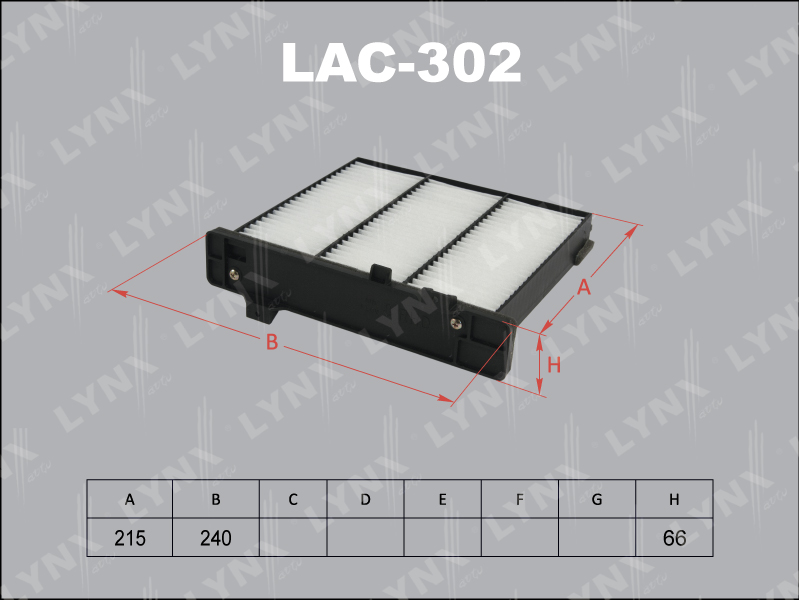 Салонный фильтр LYNXAUTO LAC302