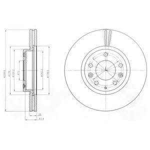Тормозной Диск Delphi арт BG4255 DELPHI BG4255