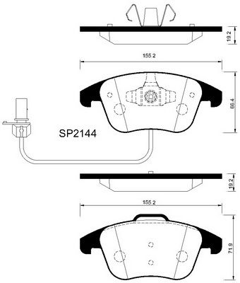 Колодки тормпер SANGSIN SP2144