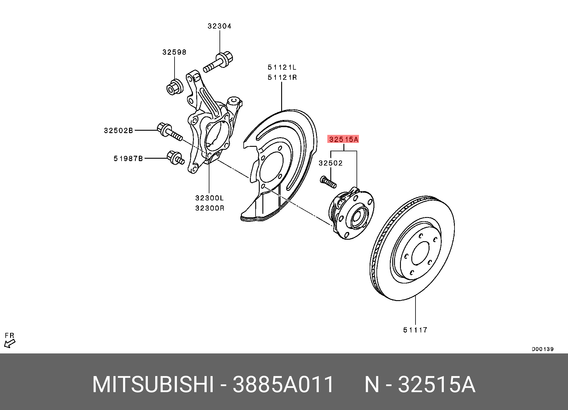 Mitsubishi Original Teile MITSUBISHI 3885A011