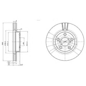 Диск тормозной передний DELPHI BG3347