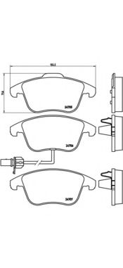 Колодки тормпер BREMBO P85113