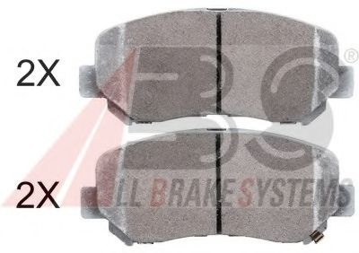 Комплект дисковых тормозных колодок ABS 37929