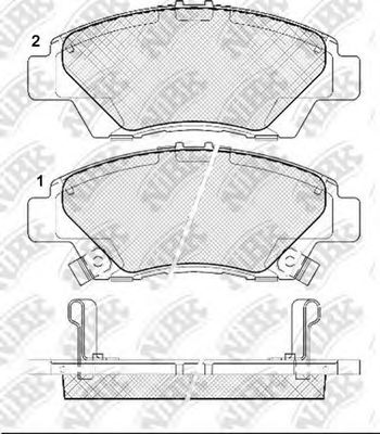 Комплект дисковых тормозных колодок NIBK PN8868