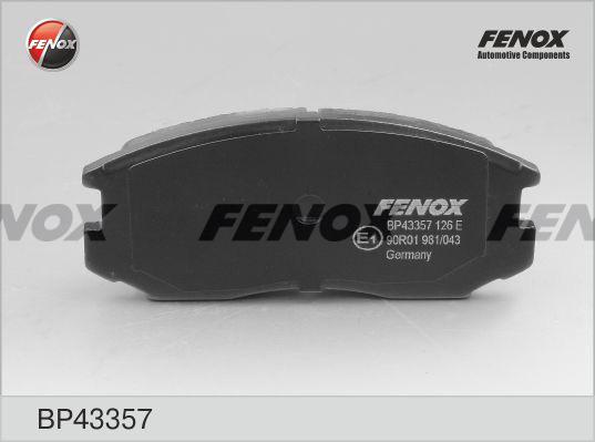 Колодки тормпер FENOX BP43357