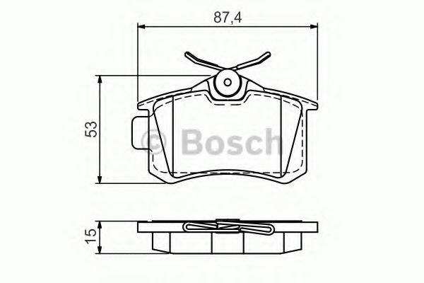 Комплект дисковых тормозных колодок BOSCH 0986494519