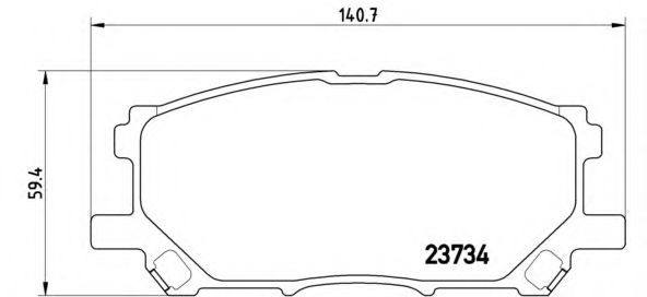 Комплект дисковых тормозных колодок BREMBO P83067