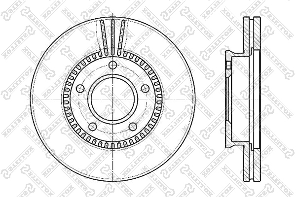 6020-3243V-Sx_ диск Тормозной Передний Mazda Mpv 20-30/25Td 96-99 STELLOX 60203243VSX