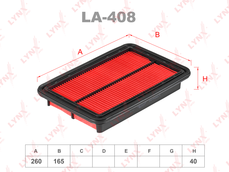 Воздушный фильтр LYNXAUTO LA408