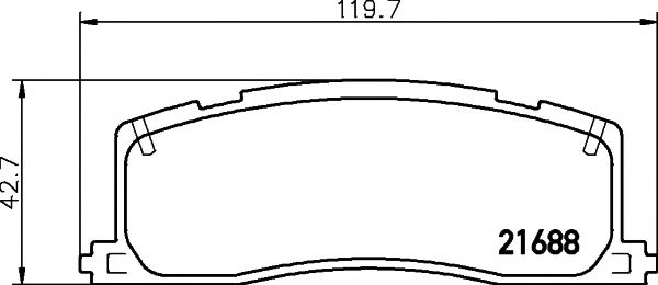 Комплект тормозных колодок дисковый тормоз MINTEX MDB1547