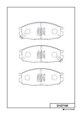 Комплект тормозных колодок дисковый тормоз KASHIYAMA D1071M