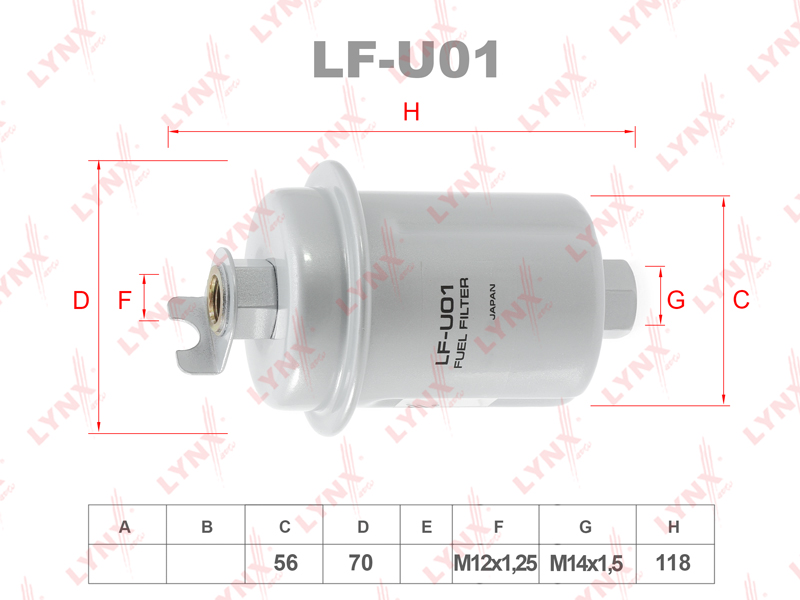 Топливный фильтр LYNXAUTO LFU01