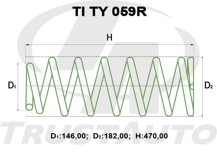 Пружина для лифтинга TRUSTAUTO TITY059R