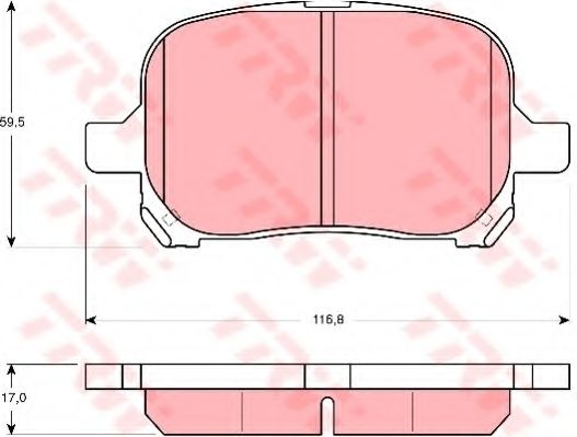 Колодки Тормпер TRW арт GDB3152 TRW GDB3152