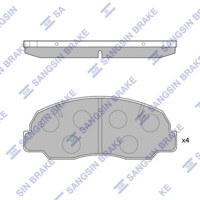 Колодки тормозные передние SANGSIN SP1417