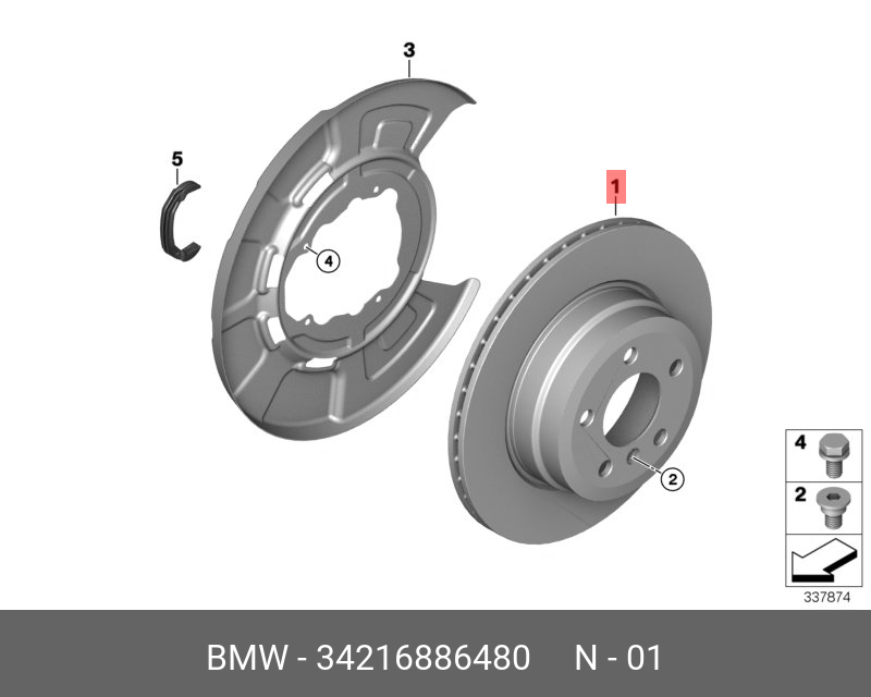 Диск тормозной BMW E70E71 [ORG] BMW 34216886480