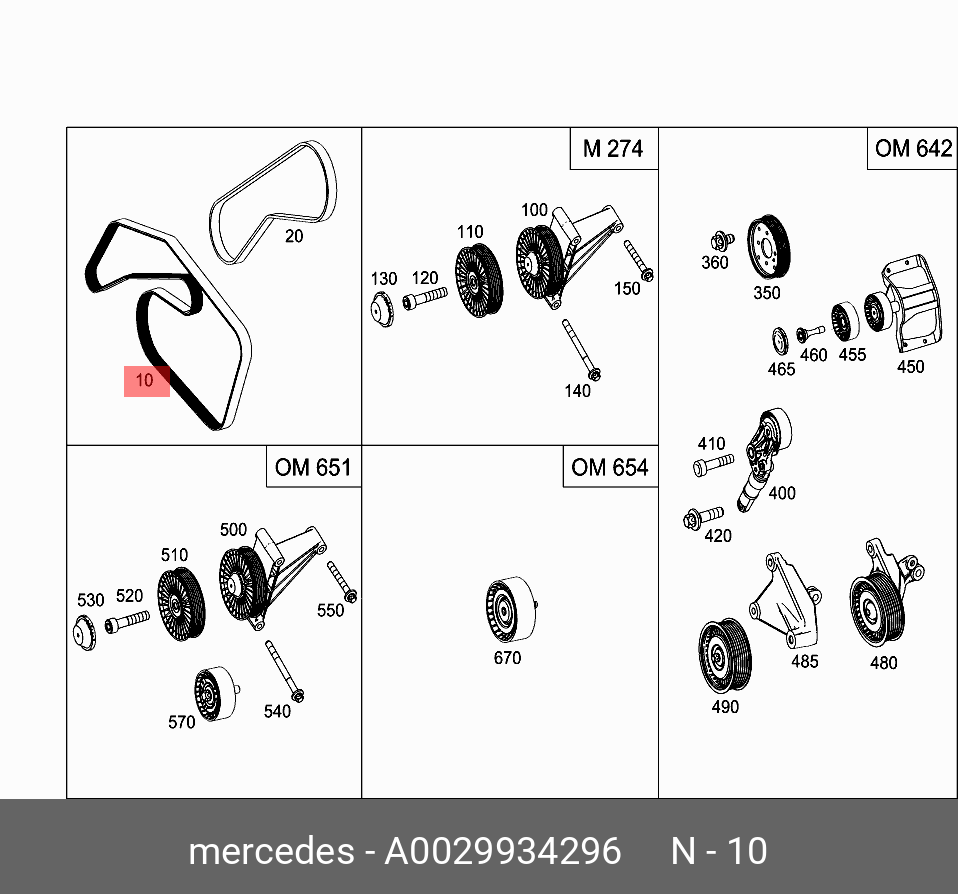 Ремень поликлиновый MERCEDES A0029934296