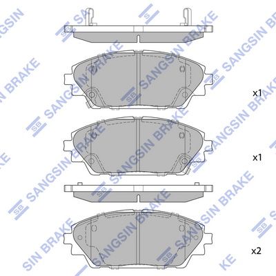 Колодки тормозные передние SANGSIN SP1729